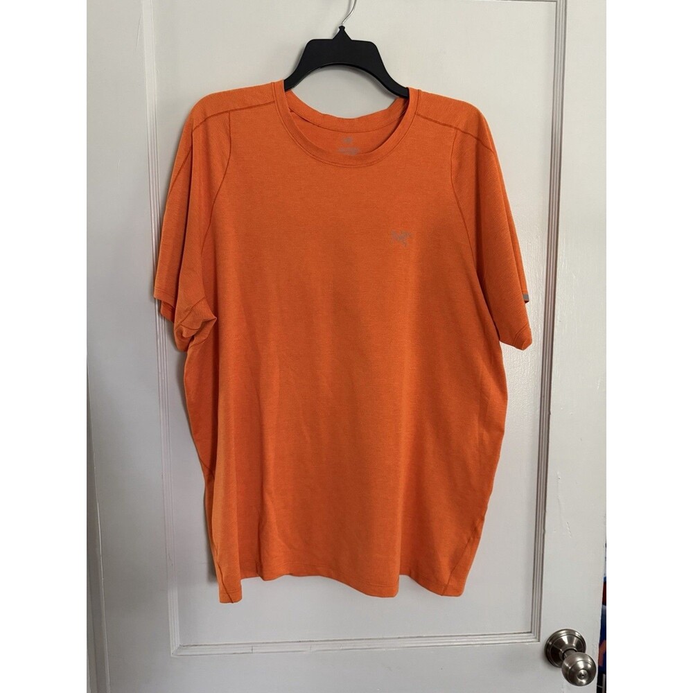 Arc'teryx Cormac Crew SS Men's Large Orange Technical Running Hiking Shirt